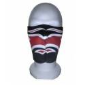 demi masque neoprene type flamme noir et rouge