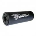 Silencieux plein ss-100 g&g noir 14mm neg diam 30mm l:100mm
