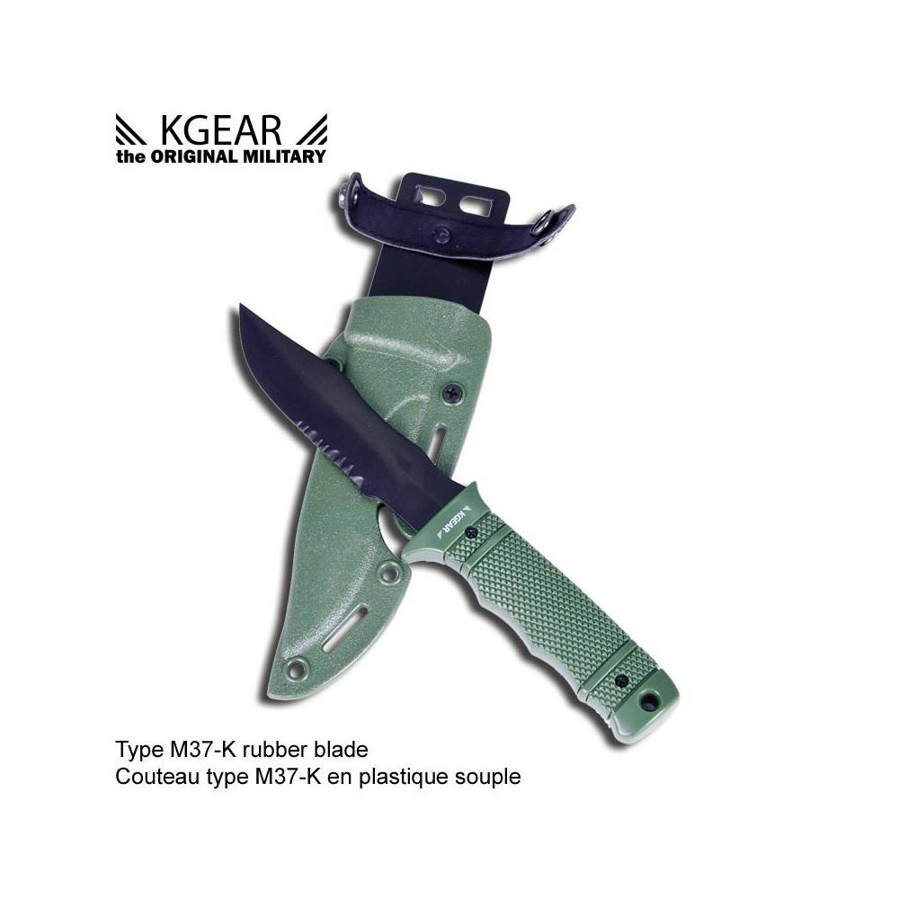 couteau factice OD  type SOG M37K seal PUP avec fourreau