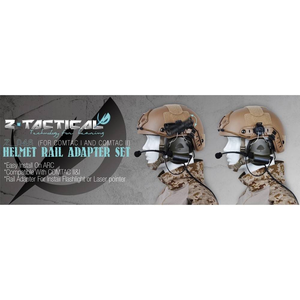 helmet rail adapter set black pour comtacI et comtac II z046