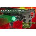 kit lampe rechargeable verte mode stromboscope + fixation picatinny