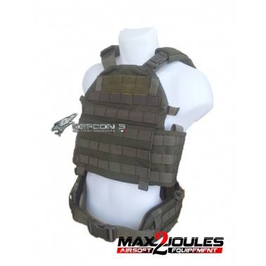 vest carrier molle + ceinture belt molle vert OD defcon5 1000D d5-bav13 od