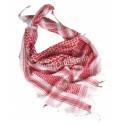 Cheche shemag  blanc/rouge 1.1mx1.1m 