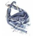 Cheche shemag  blanc/bleu 1.1mx1.1m 