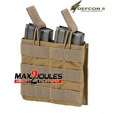 poche chargeur double coyote defcon5 pour m4 et ak d5-m4akdo ct