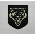 patch velcro wolf noir et phosphorescent