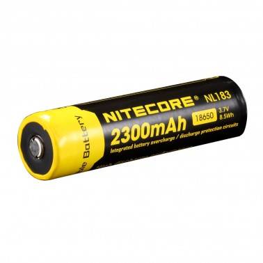 batterie rechargeable 18650 li-ion nitecore 2300mah 3.7v 8.5wh nl183