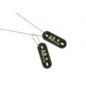 dog tag groupe sanguin phosphorescent