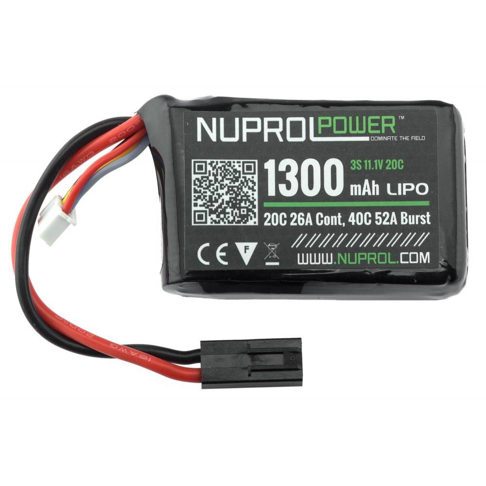 batterie lipo compact peq 11.1v 1300mah 20c we nuprol a69978 