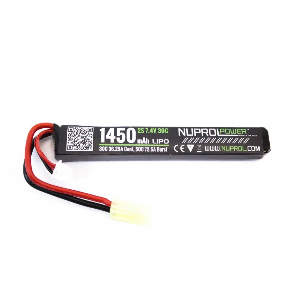 batterie lipo 7.4v / 1450mah 30c stick we nuprol a63240 8053