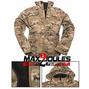 softshell multicam scu avec capuche integrée