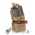 poche chargeur double tan defcon5 cordura 500 d5-m4os/2 tan