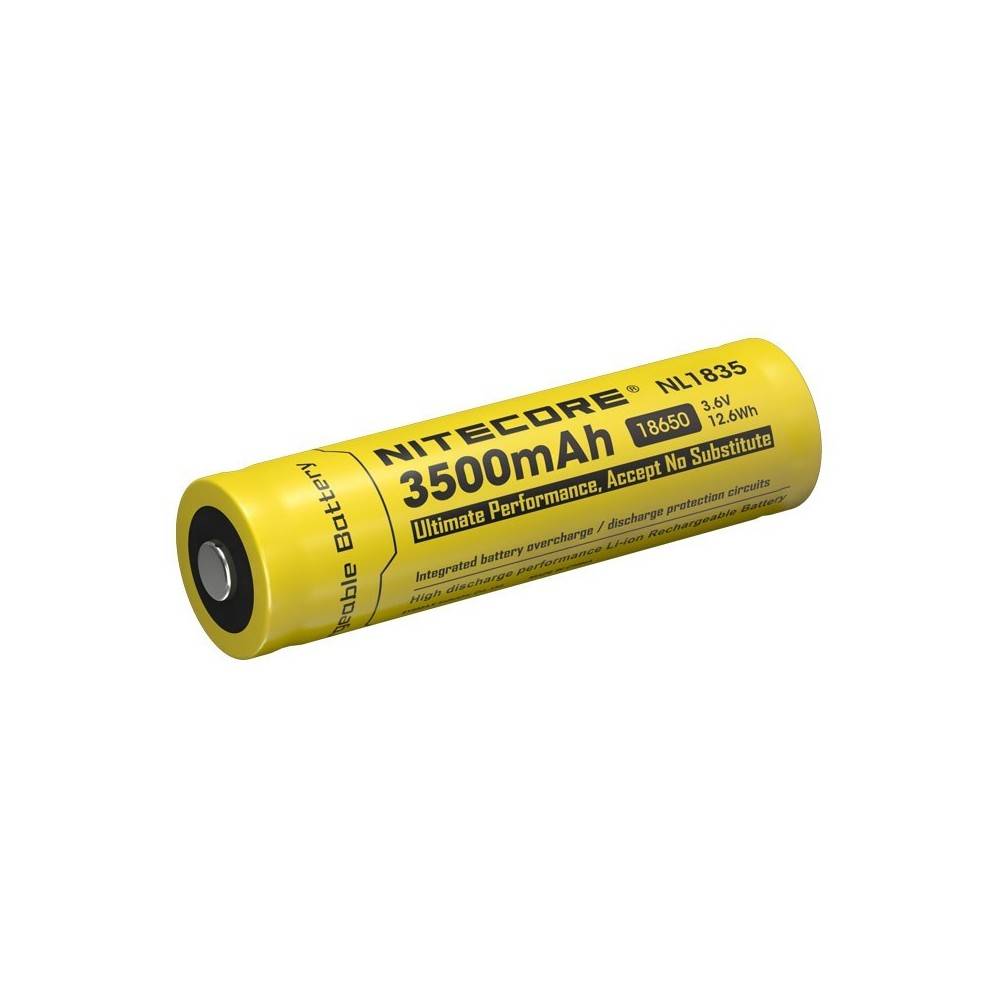 accus rechargeable 18650 3500mah 3.6v 12.6wh nitecore