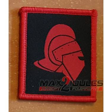 patch casque gladiateur secutor rouge fond noir