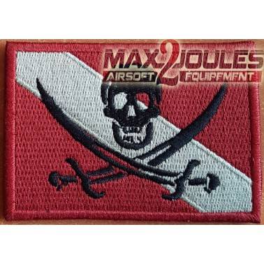 patch velcro drapeau pirate rouge
