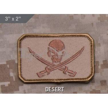 patch velcro msm pirate skull flag desert