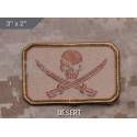 patch velcro msm pirate skull flag desert