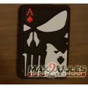patch pvc velcro carte ace of spades skull tete de mort pirate as de pique