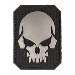 patch pvc tete de mort alien noir