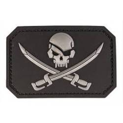 patch pvc skull  pirates noir