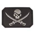 patch pvc skull  pirates noir
