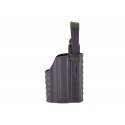holster rigide noir pour glock avec lampe nuprol