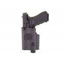 holster rigide noir pour glock avec lampe nuprol
