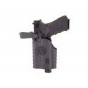 holster rigide noir pour glock avec lampe nuprol