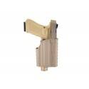 holster rigide tan pour glock avec lampe nuprol