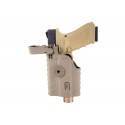 holster rigide tan pour glock avec lampe nuprol