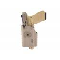 holster rigide tan pour glock avec lampe nuprol
