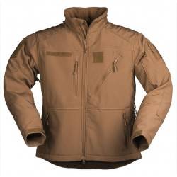 softshell scu coyote foncé a capuche integree miltec