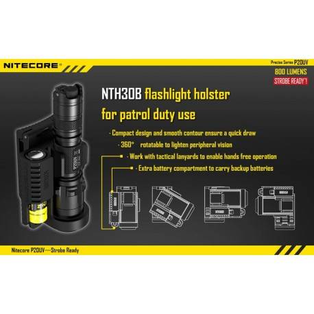 etui rigide nitecore porte lampe p20 et p12 inclinable