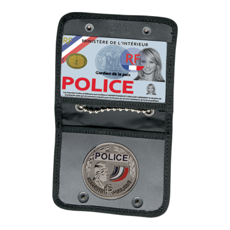 Porte carte professionnel de cou avec emplacement medaille GK PRO 9416G