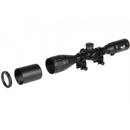 lunette 3-12x40 mildot rouge bleu ou vert lancer tactical