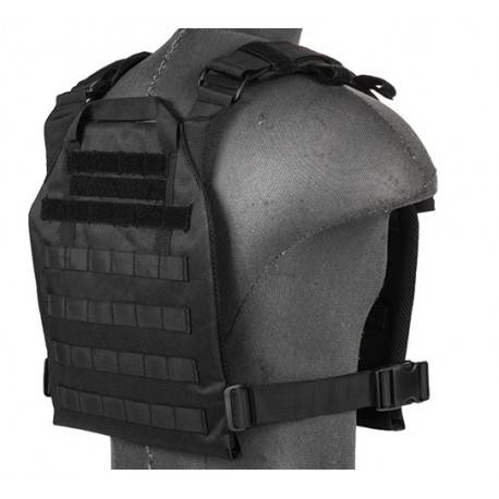 gilet leger plate carrier noir 1000d lancer tactical a68609
