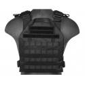 gilet leger plate carrier noir 1000d lancer tactical a68609