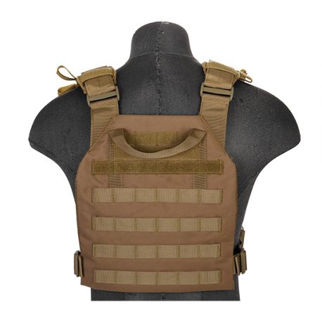 gilet leger plate carrier tan 1000D lancer tactical a68611