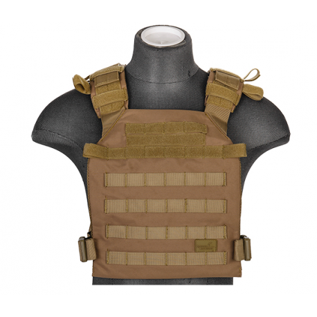 gilet leger plate carrier tan 1000D lancer tactical a68611
