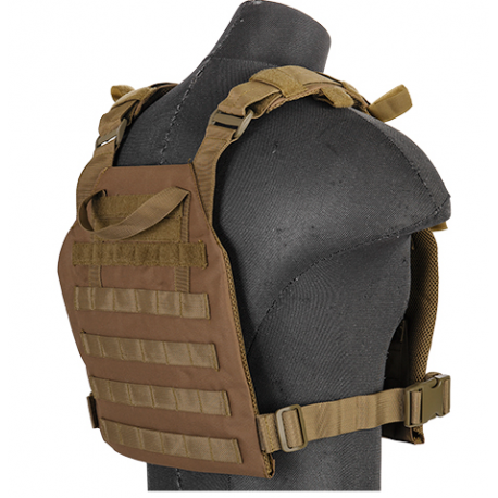 gilet leger plate carrier tan 1000D lancer tactical a68611