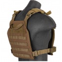 gilet leger plate carrier tan 1000D lancer tactical a68611