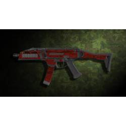 kit complet customisation skin scorpion EVO 3A1 camo serpent rouge  + 4 chargeurs