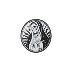 patch velcro pvc santa muerte swat noir et blanc 27845